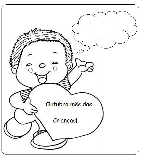 desenho para colorir dia das crianças