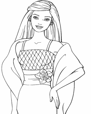 desenho para imprimir da Barbie
