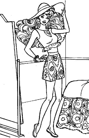 desenho para pintar da Barbie