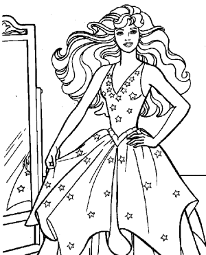 desenho para colorir da Barbie onlinedesenhos