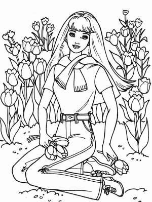 desenho para imprimir da Barbie