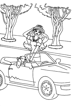 desenho para pintar da Barbie