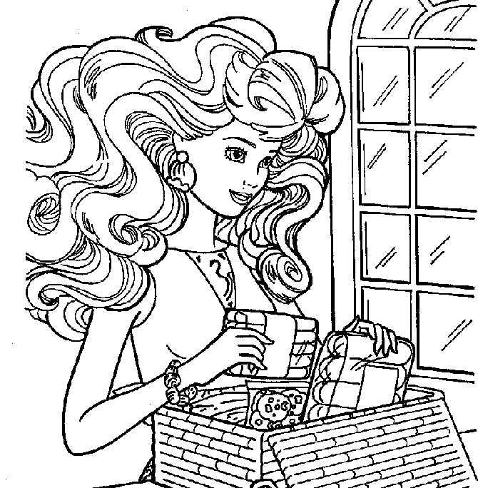 imprimir desenho da Barbie