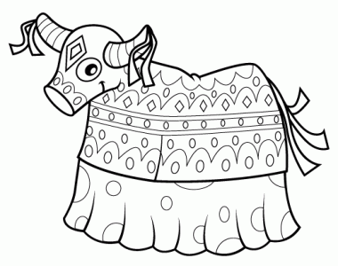 Desenho do bumba meu boi para colorir