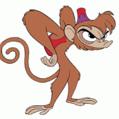 Desenhos para colorir do macaco Abu 01