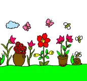 Desenhos para colorir de jardim 01