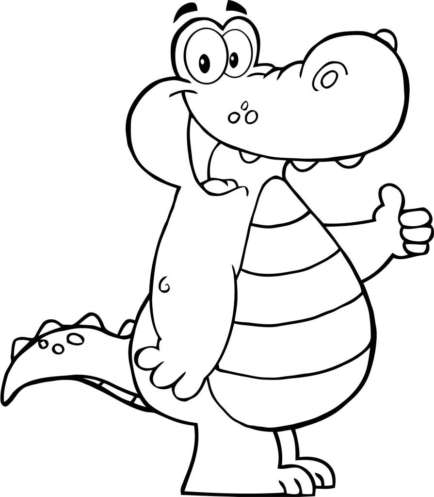 Desenhos de jacare para colorir