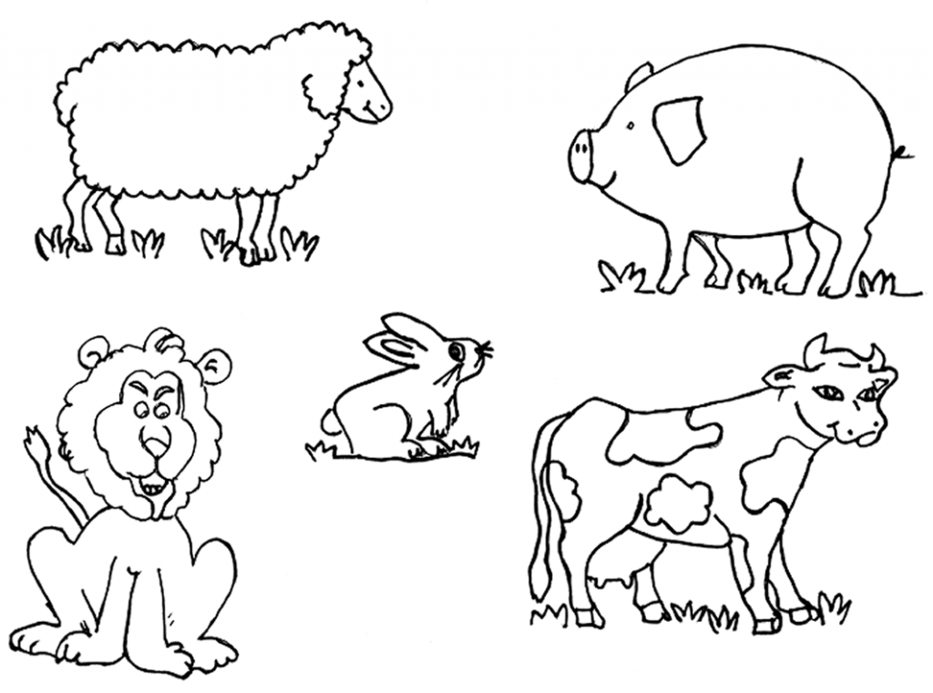 Desenhos de animais mamiferos para colorir