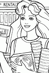 Barbie cozinheira para colorir - Imprimir Desenhos