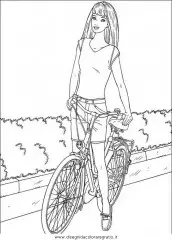barbie ciclista colorir 01