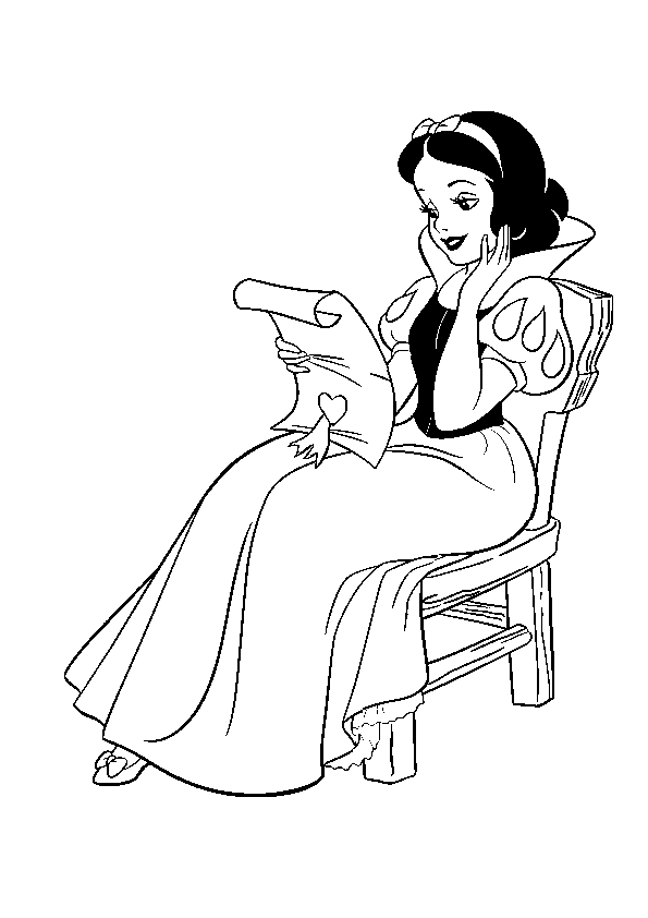 branca de neve desenho colorir