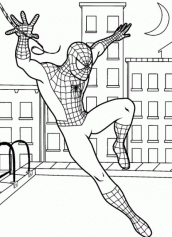 desenho para colorir do homem aranha em açao