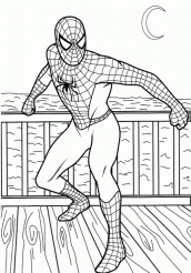 desenho do homem aranha lutando