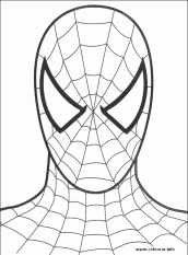 desenho colorir mascara homem aranha