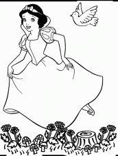 desenho colorir pintar branca de neve