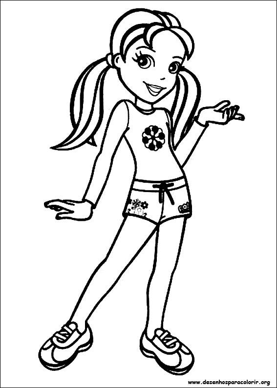 desenho da polly para colorir