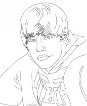 desenho do justin bieber para colorir