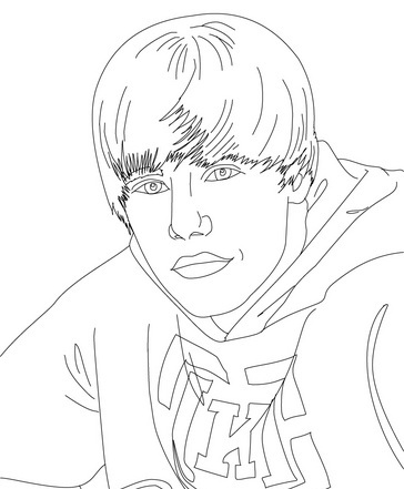 desenho do justin bieber para colorir