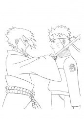 Desenho do Sasuke e Naruto