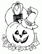 desenho halloween abobora