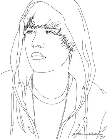 desenho justin bieber colorir imprimir