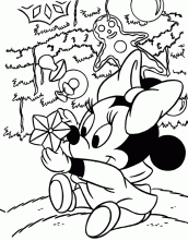 desenho natal mickey baby colorir