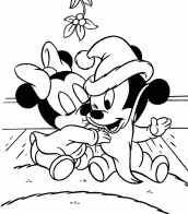 desenho natal mickey baby colorir imprimir