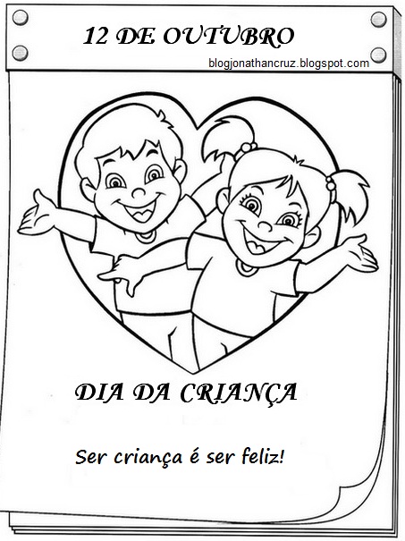 desenho para colorir dia das crianças