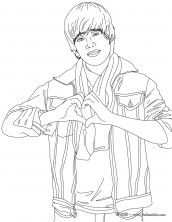 desenho para colorir do justin bieber