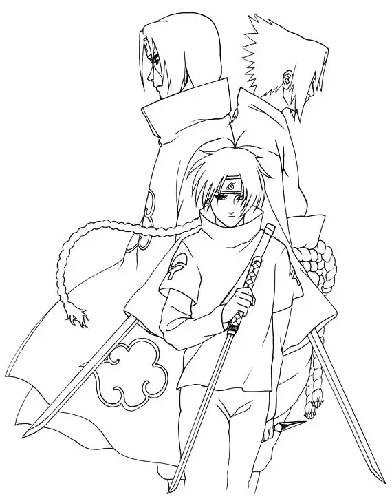 Desenhos do Sasuke e Itachi