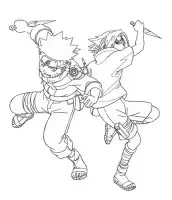 Naruto e Sasuke pintar