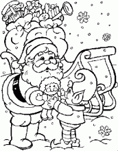 desenhos papai noel colorir