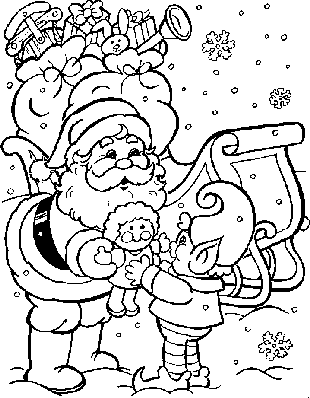 desenhos papai noel colorir