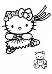 dsenho colorir hello kitty bailarina