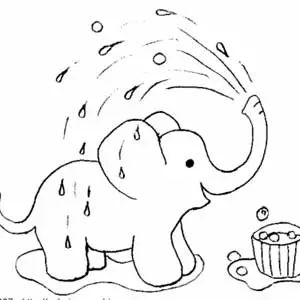 elefante desenho colorir