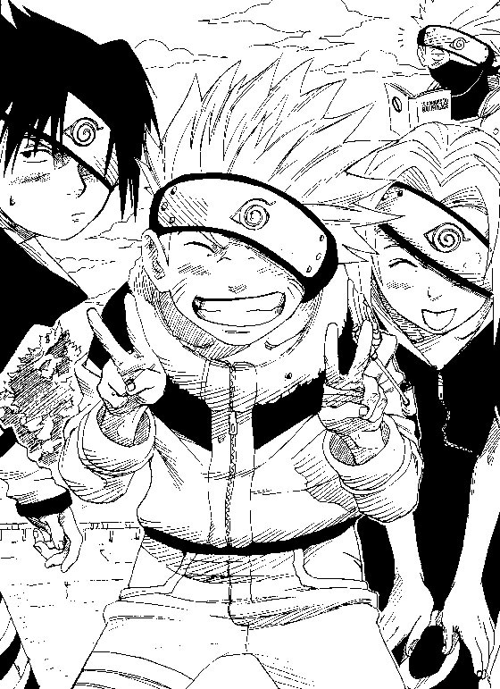 Foto do Desenho Sasuke, Naruto e Sakura