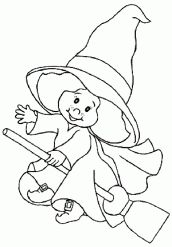 halloween desenho para colorir bruxa