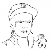 justin bieber colorir desenho imprimir