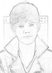 justin bieber desenho para colorir gratis