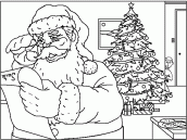 menino escreveu carta ao papai noel desenho colorir