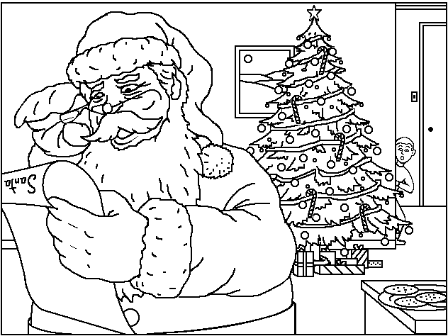 menino escreveu carta ao papai noel desenho colorir