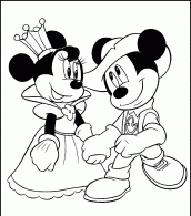 mickey e minnie desenho colorir