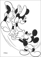 mickey e minnie se divertindo desenho colorir