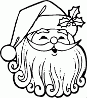 molde papai noel para colorir pintar desenho