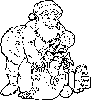 papai noel desenho colorir