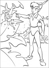 peter pan e sininho colorir