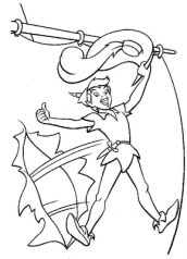 peter pan para colorir imagem