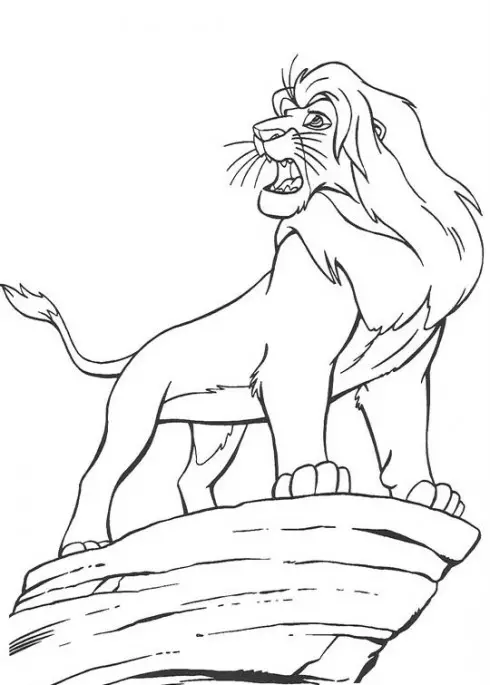 Rei Leão para colorir 3
