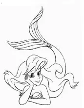 a pequena sereia online para colorir