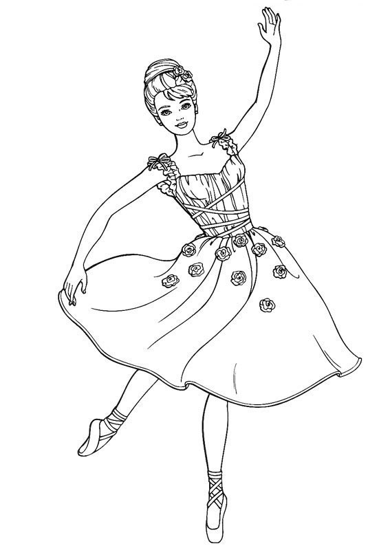 barbi bailarina para colorir